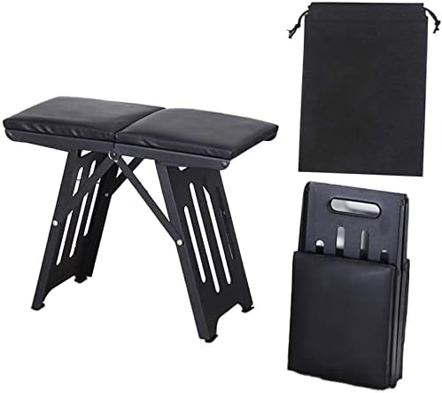 LFNOONE Metal Folding Step Stool,Mini Portable Folding Stool
