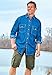 Boulder Creek by Kingsize Men's Big & Tall Long Sleeve Denim and Twill Shirt - 4XL, Stonewash Denim
