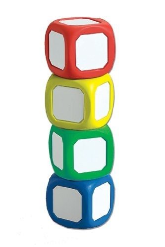 Learning Advantage Inc Write-on Wipe-off Dice Set, Assorted Colors, Set of 4