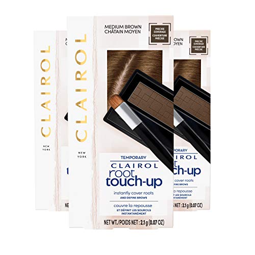Clairol Root Touch-Up Concealing Powder, Medium Brown, 3 Count
