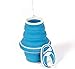 New! HYDAWAY Collapsible Pocket-sized Travel Water Bottle - 21 oz., Bluesteel