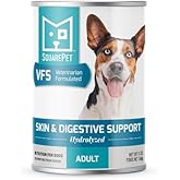 SquarePet VFS Skin & Digestive Support Dog Food, Hydrolyzed Protein, Omega 3 & 6, 13oz Can, Case of 12 - Ideal for Food Sensitivities