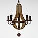 LightInTheBox Vintage Amercian Rustic Wooden Pendant Wine Barrel Chandelier Lamp Liviing and Bedroom Lamp Ceiling Lights