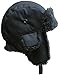 N'Ice Caps Big And Little Boys Taslon Trapper Winter Hat with Big Flaps (3-5yrs, Black Solid)