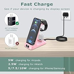 DDUAN Wireless Charging Station, 3 in 1 Fast