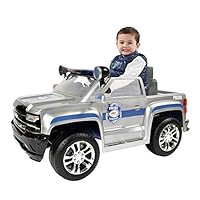 Rollplay 6 Volt Chevy Silverado Police Truck Ride On Toy, Battery-Powered Kid