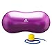 Black Mountain Products Purple Peanut Stability Yoga Ball with Foot Pump 1000Lb Static Weight Capacity