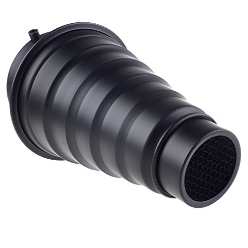 Neewer Metal Body Photo Conical Studio Snoot with Honeycomb Grid for Strobe Flash Speedlight Photography Light Modifier Ideal for Compact AC Moonlights Like Bowens - Thumbnail 7