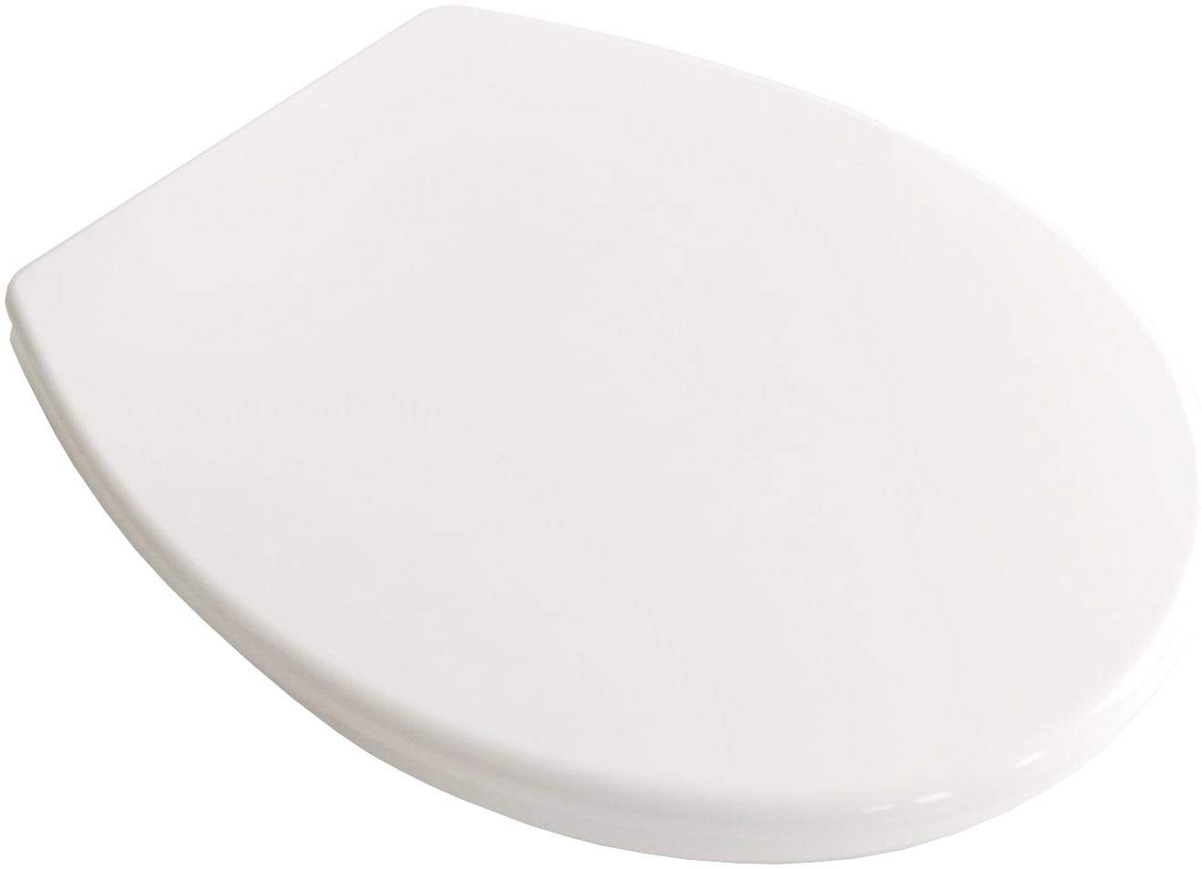 Toilet Seat with Soft-Close Mechanism and One Button Quick Release for Cleaning