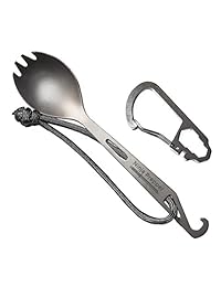 Yari, la Utilidad de Spork de titanio con mosquetó