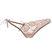 Chinatera Women's Naughty Sexy Lingerie Womens Lace T-Back T-String G-string Thong Panty Briefs Knickers Underwear (Beige)