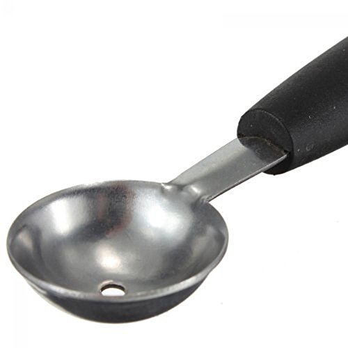 Ligntean Cook Sorbet Ice Cream Melon Scoop Double-end Fruit Spoon