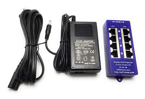 image for WiFi-Texas WT-GPOE-4B-24v30w Gigabit 4 Port Passive PoE Power over Eth