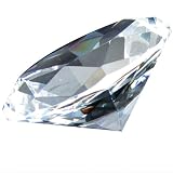 1 X Giant Clear Cut Glass Diamond-shaped Crystal