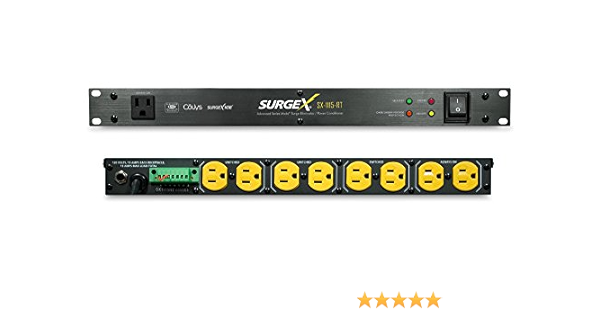 SurgeX SX-1115-RT Rack Mount Surge Eliminator - Surge Protector/Power  Conditioner for Audio, Video, Security & IT - 120 Volt/15 Amp, 1U