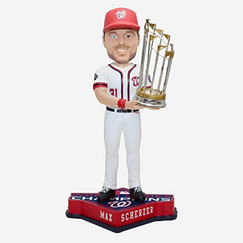 Max Scherzer Nationals FOCO World Series Champions 2019 Bobblehead Figure 10" LE