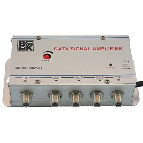 BK 76BAVS4 CATV 4-Way Cable TV Signal Booster Amplifier Splitter