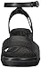 crocs Women's Leighann Anklestrap Lthr Wedge Sandal, Black, 8 M US