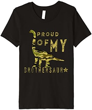 Kids Dinosaur Brother Hero Military Appreciation Apatosaurus 4 Black
