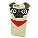 Iphone 5 5s Case, Hot Stylish 3D Cute Cartoon Hipster Pug Dog Silicone Case for Iphone 5 5s, New Fashion Pet Doggie Fandom Style Protective Cell Phone Skins Boys Girls