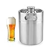 Mini Keg Style Growler Rvs Bier Homebrew Vat Met Spiraal Cover Deksel Draagbare Bier Craft Barrel voor Thuis Hotel…
