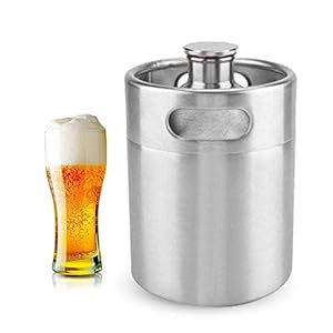 Mini Keg Style Growler Rvs Bier Homebrew Vat Met Spiraal Cover Deksel Draagbare Bier Craft Barrel voor Thuis Hotel…