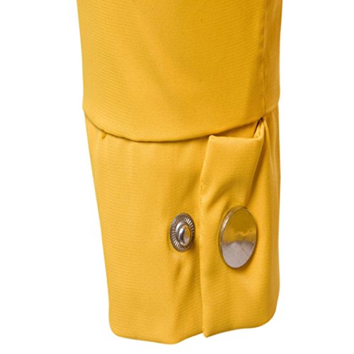 Forthery Men's Lightweight Breathable Windbreaker Pullover Jacket (Yellow, Tag XL= US L)