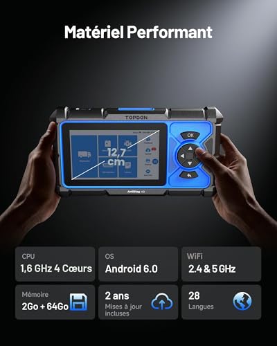 TOPDON ArtiDiag HD Truck Diagnostic Case, Heavy Weight Diagnostic Tool & Complete Diagnostic System, 10 Resets, DPF Regeneration and Reset, OBD/EOBD HD, for Trucks
