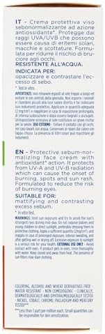 Acnestil Sebum-Normalisierende Creme, Beruhigende und Mattierende Wirkung, Sonnenschutz, Für Empfindliche, Zu Akne Neigende Haut SPF 50+, 40 ml Packung