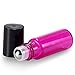 Olilia 5ml Glass Essential Oils Roller Bottles with Stainless Steel Ball 12 Pack, Essential Oils Key included (Violet)