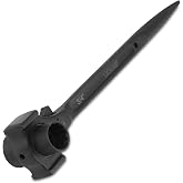 Lichamp Spud Ratchet Wrench with Hammer Head, 3/4" x 7/8" Dual End Socket | 12 INCH, Long Handle Bar Hammer, for Construction Works, Ratcheting Podger Scaffold Spud Wrench