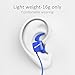 Bluedio TE (Turbine) Bluetooth 4.1 Wireless Sports Earbuds Earphones, Sweatproof Running Headphones Microphone (Blue)