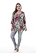 ZERDOCEAN Women's Plus Size Printed 3/4 Sleeve Tunic Top Loose Shirt Style-103 3X