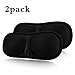 Less Like Contoured and Comfortable Sleep Mask & blindfold Super Lightweight Best Memory Foam Comfortable Sleep Eye Mask For Travel, Shift Work & Meditation Black (Pack of 2)