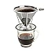 Coffee Filter-Coffee Dripper-Best Pour Over Coffee Filter Stainless Steel-(304)-Paperless and Reusable Coffee Maker Stand-Clever Coffee Cone Permanent for cup-Metal Large Coffee Cone Stainless-