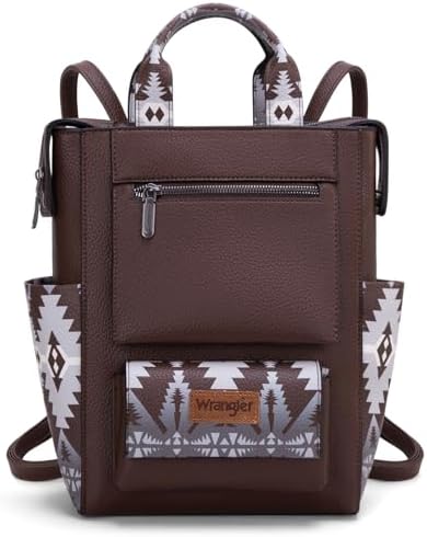 Amazon.com: Montana West Wrangler Cow Print Backpack Purse  display picture 2