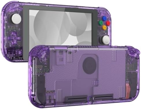 Amazon.com: eXtremeRate Clear Atomic Purple Replacement ABXY Home