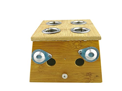 Winterworm Bamboo Four Hole 4 Hole Healing Box for Moxa Moxibustion Medicine Therapy