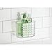 iDesign Small Suction Shower Basket for Bathroom Storage - Clear - Made in USA