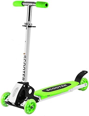 Quanii Flashing Scooter for Kids Girls or Boys Height Adjustable Mini Deluxe Kick Scooter with Light Up PU Wheels for Children from 3 to 12 Year-Old [US Stock]