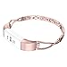 Wearlizer Compatible for with Fitbit Alta Bands Small Silver Rose Gold Fitbit Alta hr Women Metal Replacement Bands Accessories Straps Bracelet Bangle Wrist Bands Pink Gold