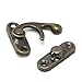 10pcs Antique Curved Buckle Horn Lock Clasp Hook,LIYUDL Jewelry Trinket Wooden Box Hasp Clasps Latch Hook Dark Bronze