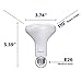 Philips LED Dimmable BR30 Soft White Light Bulb with Warm Glow Effect 650-Lumen, 2700-2200-Kelvin, 9-Watt (65-Watt Equivalent), E26 Base, Frosted, 2-Pack