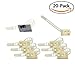 Eiito (White 20-Pack) Wire Clips Cable Clamps Adjustable 3M Self-Adhesive Nylon Cable Multipurpose Cable Clips for wire management