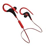 Bluetooth V4.1 Wireless Headphones In-Ear Earphones w/ Noise Cancellation, Mic, APTX for iOS Android Devices (Red)