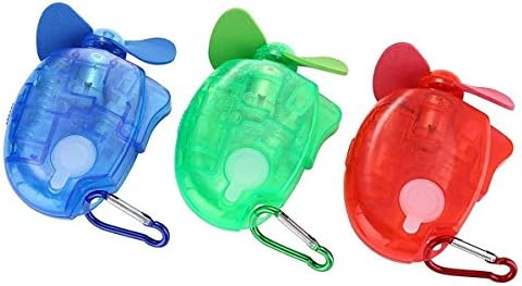 Carabiner Water Misting Fan Portable Mini Fan 3 Piece Set Cool Squeeze Spray Fan