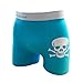 Crazy Cool Men's Nylon Stretchable Seamless Boxer Briefs Underwear 6-Pack, Bones and Skull