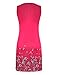 OMEYA WL Women's Summer Casual Loose Mini Dress Print Pleated Sleeveless Sundress A-Line Beach Dresses (S, Rose Red)