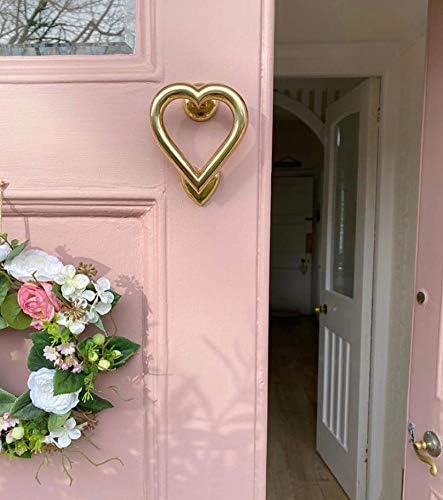 Love Heart Door Knocker for Front Door, Gold - Image 4