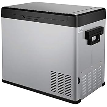 54 Quart RV Refrigerator/Freezer Compact Vehicle Car Fridge Compressor Electric Cooler for Car,Truck,RV,Boat,Outdoor and Home use 12/24V DC and 90-250 AC,Cooling from 68ºF to -13ºF